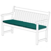 Coussin de banc d'extérieur 3 places, coussin de banc résistant à l'eau avec rembourrage, coussin de banc pliable confortable pour jardin - Vert