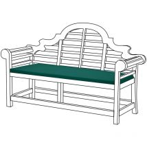 Gardenista - Coussin de banc Lutyens d'extérieur, 140x47x5 cm coussins de siège de banc de meubles de patio résistants à l'eau, 3 places coussins de