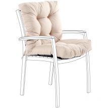 Coussins de chaise de jardin, coussin de siège avec coussins de dossier, coussins de chaise touffetés pliables, coussins de meubles d'extérieur avec