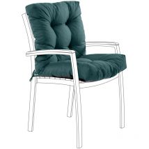Coussins de chaise de jardin, coussin de siège avec coussins de dossier, coussins de chaise touffetés pliables, coussins de meubles d'extérieur avec