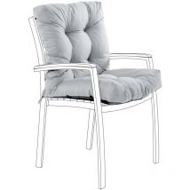 Coussins de chaise de jardin, coussin de siège avec coussins de dossier, coussins de chaise touffetés pliables, coussins de meubles d'extérieur avec