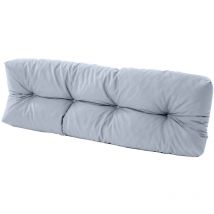 Gardenista - Coussins de Dossier Touffetés Pour Meubles de Jardin, 120x48x10cm Coussins de Dossier Résistants à l'eau pour Meubles en Palettes - Gris