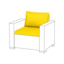 Gardenista - Coussins de siège et oreillers de dossier pour meubles en rotin, Durables Lot de canapé coussins pour jardin avec Remplissage