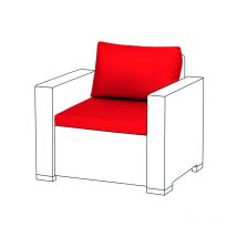 Gardenista - Coussins de siège et oreillers de dossier pour meubles en rotin, Durables Lot de canapé coussins pour jardin avec Remplissage