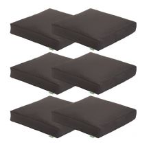 Gardenista - Coussins de sol pour jardin, coussin d'extérieur résistant à l'eau, coussin d'assise 60x60x10 cm pour meubles de patio avec remplissage