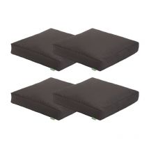 Coussins de sol pour jardin, coussin d'extérieur résistant à l'eau, coussin d'assise 60x60x10 cm pour meubles de patio avec remplissage en billes de