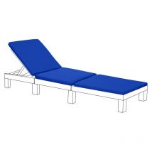 Cuscino per lettino prendisole, Cuscino per lettino prendisole resistente all'acqua per Allibert Keter Daytona con rivestimento rimovibile facile da