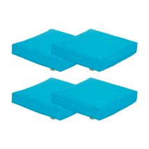Cuscino per esterni, cuscini da pavimento resistenti all'acqua per giardino, 60x60x10 cm comodo cuscino per sedia da giardino - Turq 4pz - Gardenista