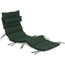 Gardenista - Cuscino per lettino prendisole, 190x60x3 cm Cuscino per lettino prendisole resistente all'acqua con rivestimento rimovibile facile da
