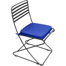 Cuscini per sedie da giardino con lacci, cuscini per sedie da giardino resistenti all'acqua con rivestimento rimovibile facile da pulire, Blu