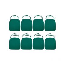 Cuscini per sedie da giardino con lacci, cuscini per sedie da giardino resistenti all'acqua con rivestimento rimovibile facile da pulire, Verde (8