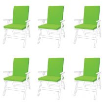 Gardenista - Cuscino del sedile per sedia da giardino, cuscino pieghevole per sedia da giardino con schienale alto con rivestimento con cerniera