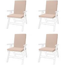 Cuscini per sedie da giardino, cuscini per sedili pieghevoli resistenti all'acqua per sedie da giardino con rivestimento rimovibile facile da pulire