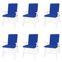 Gardenista Cuscino del sedile per sedia da giardino, cuscino pieghevole per sedia da giardino con schienale alto con rivestimento con cerniera