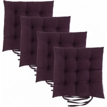 Loft 25 - Cuscino per sedia in velluto per soggiorno, cuscino per sedia capitonné per interni con lacci di sicurezza, cuscino per sedia antiscivolo