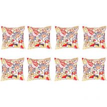 Gardenista - Coussins imprimés d'extérieur, coussin de jardin décoratif résistant à l'eau, coussins dispersés 45x45 cm avec remplissage en fibres