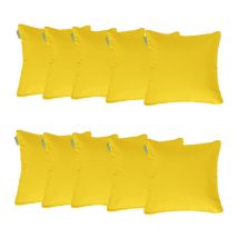 Cojín Relleno de Exterior para Sillas de Ratán Resistente al Agua de Jardín Almohada Suave y cómoda para Muebles de Patio, 10pk Amarillo - Gardenista