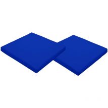 Chair Seat Pads for Garden, Water Resistant Outdoor Cushion Pads, 50x44x5cm Dining Chair Pads with Secure Ties - Blue (2pk) - Gardenista