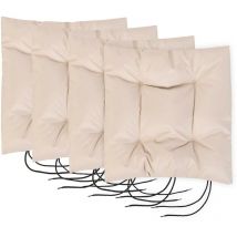 Getuftete Stuhl-Sitzauflage für den Außenbereich mit sicheren Bändern, 40x40 cm wasserabweisendes Stuhlkissen, langlebige Sitzpolsterung für