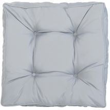 Gardenista - Getuftete Sitzkissen für Gartenmöbel, wasserabweisende und leichte getuftete Rattanmöbelkissen - Grau (Sitzpolster) (40 x 40 cm)