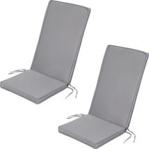 Sitzpolster für Outdoor-Klappstühle mit sicheren Bändern, 116 x 48 cm, wasserabweisendes Stuhlkissen mit hoher Rückenlehne, langlebige, rutschfeste