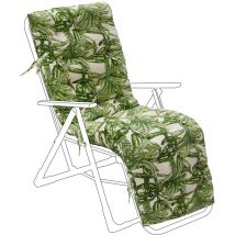 Gardenista - Outdoor Tufted Steamer Chair Pads, Water Resistant Lounger Cushion Pads with Comfortable Hollowfibre Filling and Secure Ties, Garden