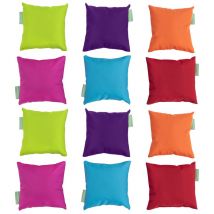 Gardenista - Petits Coussins d'Extérieur, Mini Coussins Colorés Mixtes pour Salon, 18x18cm Petits Coussins de Jeu Résistants à l'eau pour Jardin,