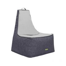 Poltrona a sacco gigante da esterno con schienale alto per adulti, relax, pronta per rilassarsi, giochi resistenti alle intemperie, borse da giardino