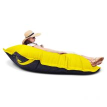 Adultos Silla xl Puff, Resistente al agua Exterior/Interior Puf para Jardín y Piscina, Rectangular Grande Puf con Relleno - Aspen Oro - Gardenista