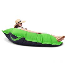 Gardenista - Adultos Silla xl Puff, Resistente al agua Exterior/Interior Puf para Jardín y Piscina, Rectangular Grande Puf con Relleno - Verdor