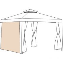 Gardenista - Rideau de remplacement pour tonnelle, rideaux d'extérieur résistants à l'eau pour auvent extérieur, 2.6x1.9 M rideaux d'intimité de