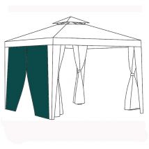 Rideau de tonnelle pour extérieur, rideaux de porte de rechange résistants à l'eau pour auvent, 2.6 x 1.9 m rideaux d'intimité pour terrasse de