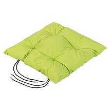 Gardenista - Almohadilla de asiento Copetuda para exteriores con lazos seguros, cojín de jardín cuadrado con relleno de fibra hueca, Almohadilla de