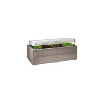 Juwel - Gardenstar Hochbeet Woody Set 130 X 60 X 52 Cm, Inkl. 2 Thermohauben Hochbeete Aus Kunststoff