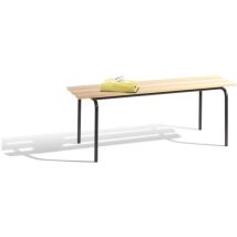 C + P MÖBELSYSTEME – Sitzbank – 460mm – 1200mm – 460mm – Stapelbar – Gestellmaterial: Stahl – Sitzfläche: Buche