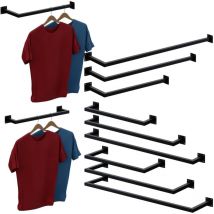 Garderobenstange Kleiderstange Garderobe Halter Kleiderständer Metall Schwarz Ecke 90x30cm