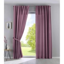 Cationic Jena 2019037-2 - Set Di 2 Tende Con Passanti Nascosti, 145 X 140 Cm (altezza X Larghezza), Effetto Lino, Oscuranti, Con Fermatenda, Colore: 