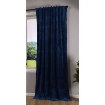 Milano 20357 - Tenda Oscurante In Velluto Con Passanti E Passante Per Tunnel, Accorciabile, Blu, 1 Pezzo, Altezza X Larghezza 280 X 135 Cm, 20357 - 