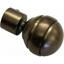 Gardinia 31377 – Manopola/terminale sfera per aste per tende, serie Chicago, diametro 20 mm, bronzo