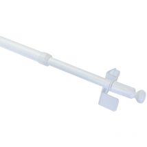 GARDINIA Bastone a pressione per tenda, Estensibile, Montaggio senza viti o trapano, Sistema Press&Go Filigrano, Diametro 8/10 mm, Lunghezza 30-50