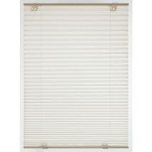 Tenda Plissettata Solo con Ventose, Tenda Pieghevole Opaca, Parti per Il Montaggio Incluse, 2 Binari in Alluminio, Crema, 70 x 130 cm (LxH) - Gardinia