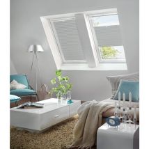 Tenda plissettata per lucernario Solo, Con ventose, Tenda a soffietto opaca, Materiale di montaggio incluso, 36,3 x 60 cm, Grigio - Gardinia