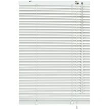 Veneziana in alluminio, Visibilità, Protezione dalla luce e ai raggi solari, Fissaggio al muro e al plafone, Kit di montaggio incluso, Bianco, 50 x