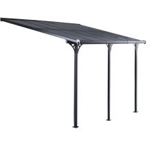 Gardiun - Pergola Elliot 11 m² 435x254x220/260 cm Aluminium et Polycarbonate