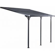 Gardiun - Pergola Elliot - 18,8 m² 619x305x227/272 cm Aluminium et Polycarbonate