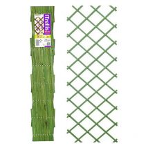 Gardman - 07249 1.8m x 0.3m Expanding Riveted Green Trellis Screen Garden Plant