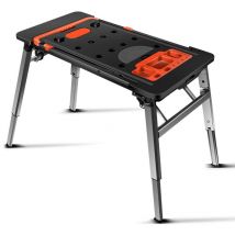 Gardtech - 7-in-1 Klappbare Werkbank Einem Haushalt & DIY-Arbeitsplatz Werk-und Spanntisch-150-250 kgs Tragkraft-Große Arbeitsfläche-Aufgedruckte