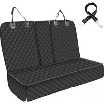 Garelf Dog car cover for car back seat (134x118cm), with 1 elastic dog car belt, scratch and water resistant, suitable for all trucks, cars and SUVs.