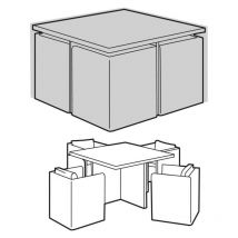 4 Seater Large Cube Set Cover - Premium - W1638