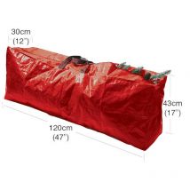 Christmas Tree Storage Bag - Red - 120cm x 25cm - Garland